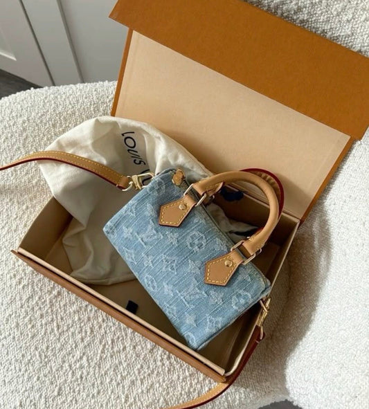 Sac Louis Vuitton Nano Speedy Denim