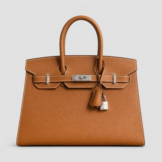 Hermès Birkin 30 Epsom Sellier Gold Palladium — Hauptansicht Vorderseite | Luren Authentisch