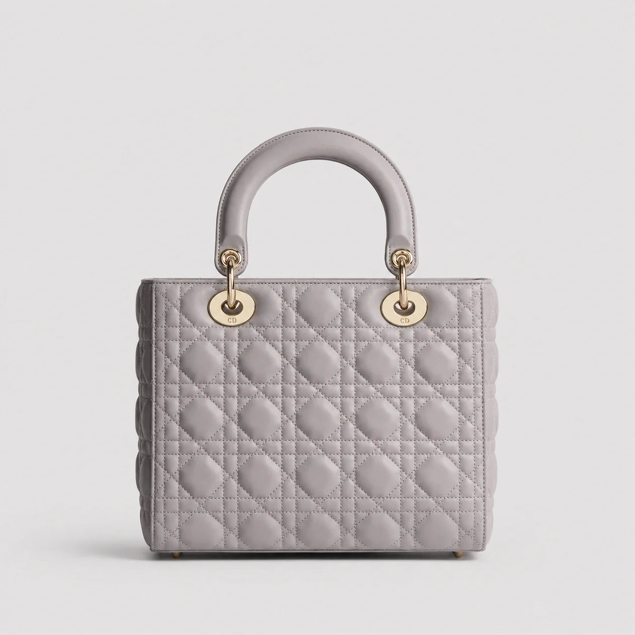 Lady Dior Cannage Lammleder Trianon Grau — Rückansicht | Luren Authentisch