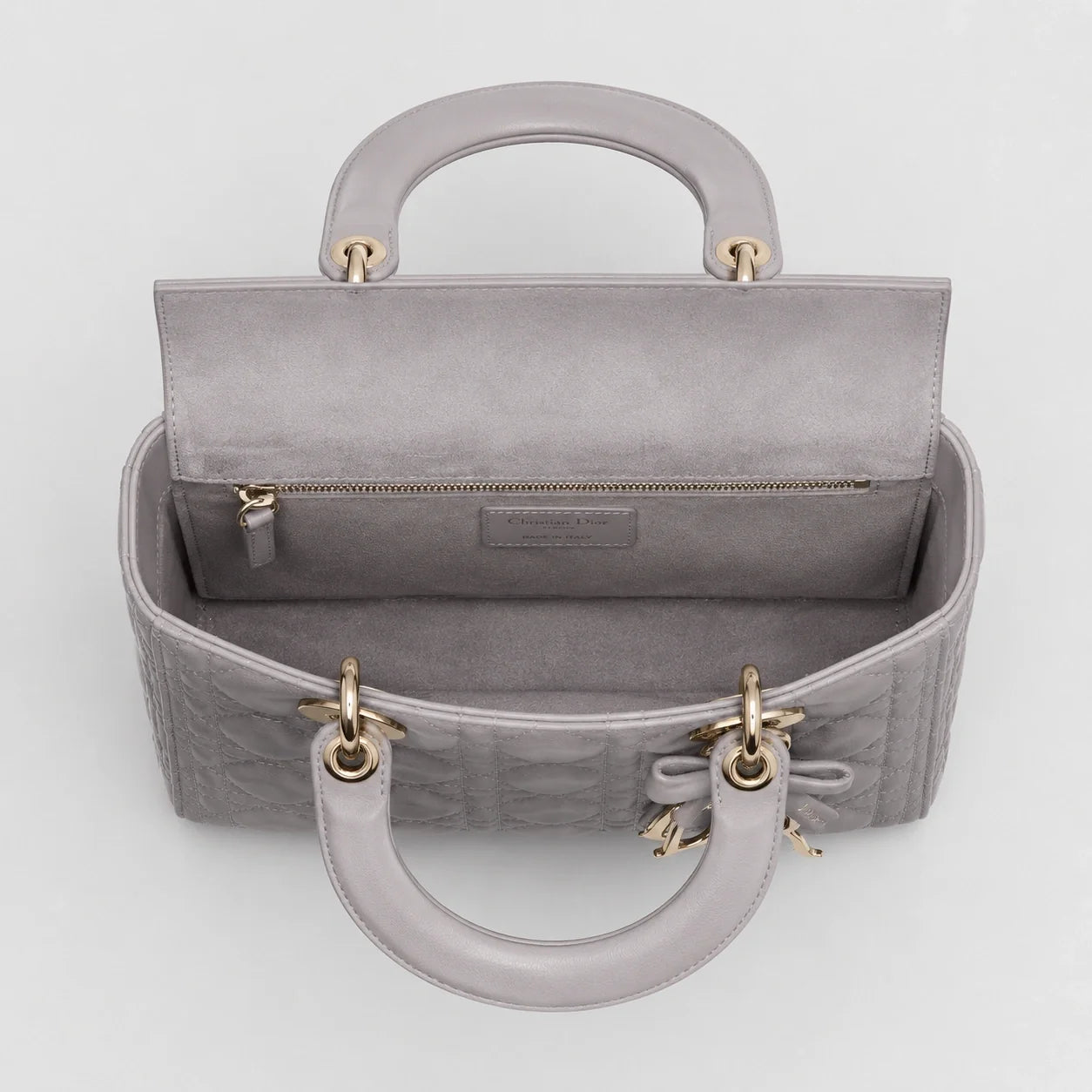 Lady Dior Cannage Lammleder Trianon Grau — Größenvergleich | Luren Authentisch