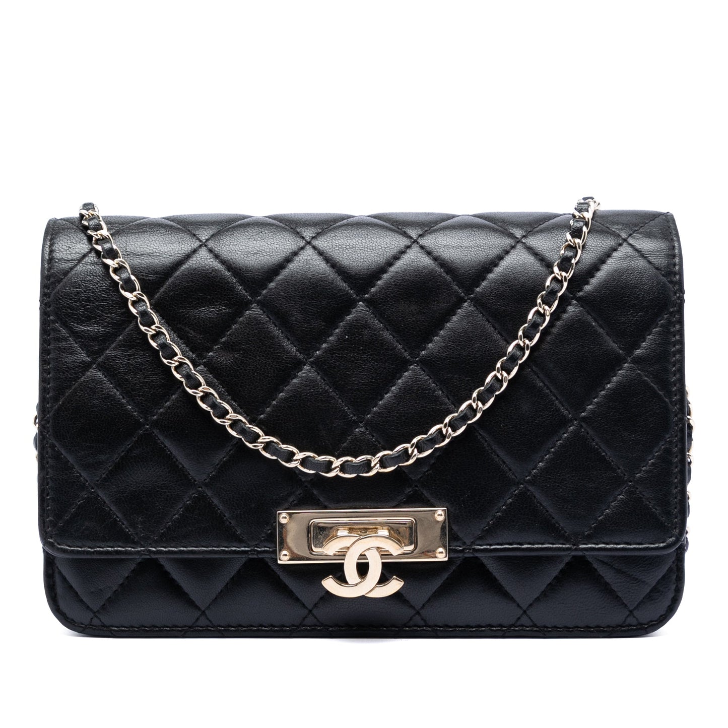 Chanel Matelassé Cuir d’agneau Golden Class Wallet on Chain